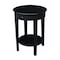 International Concepts Phillips Accent Table with Drawer, Black OT46-2128 - alternate 1